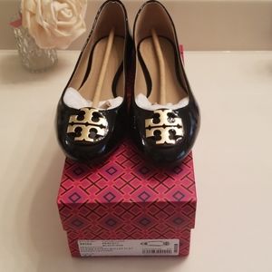 Tory Burch Claire Patent Ballet Flat in Black 6.5